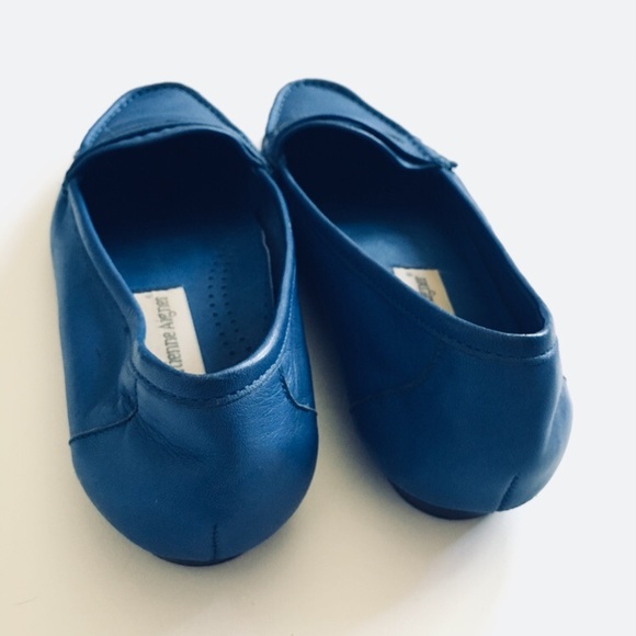 Etienne Aigner Shoes Bright Blue Leather Loafers Size